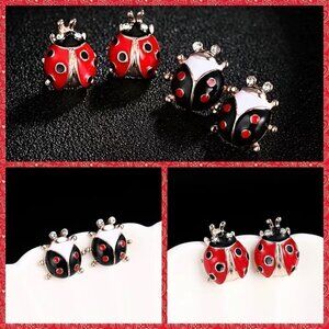 Lady Bug Stud Earrings #1148